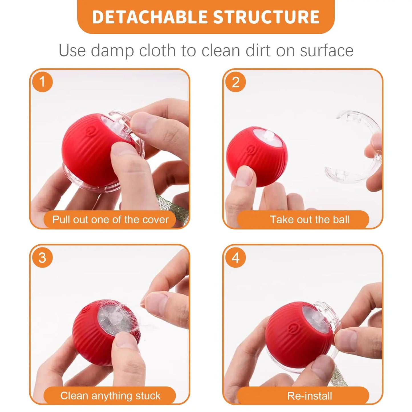 Juguete Interactivo Automático para Perros y Gatos PetPulse | Pelota Inteligente Recargable por USB con Evasión de Obstáculos y Movimiento Automático