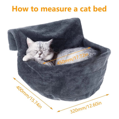 Cat Radiator Bed Warm Winter Basket Faux Fur Kitten Cradle Dog Hammock Puppy Pet