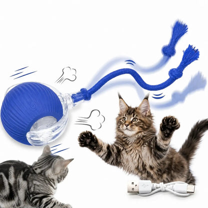 Interactive Cat Toys for Indoor Cats Agility Move Cat Balls Motion Activated Cat Balls for Bored Indoor Cats Play Alone All Day Cat'S Hunting Moment