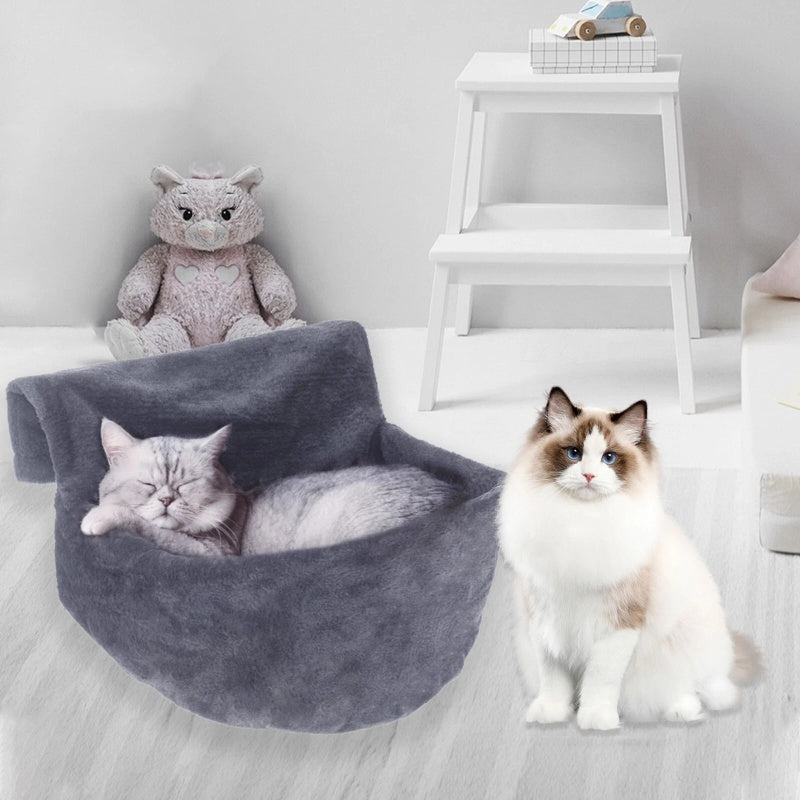 Cat Radiator Bed Warm Winter Basket Faux Fur Kitten Cradle Dog Hammock Puppy Pet