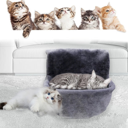 Cat Radiator Bed Warm Winter Basket Faux Fur Kitten Cradle Dog Hammock Puppy Pet