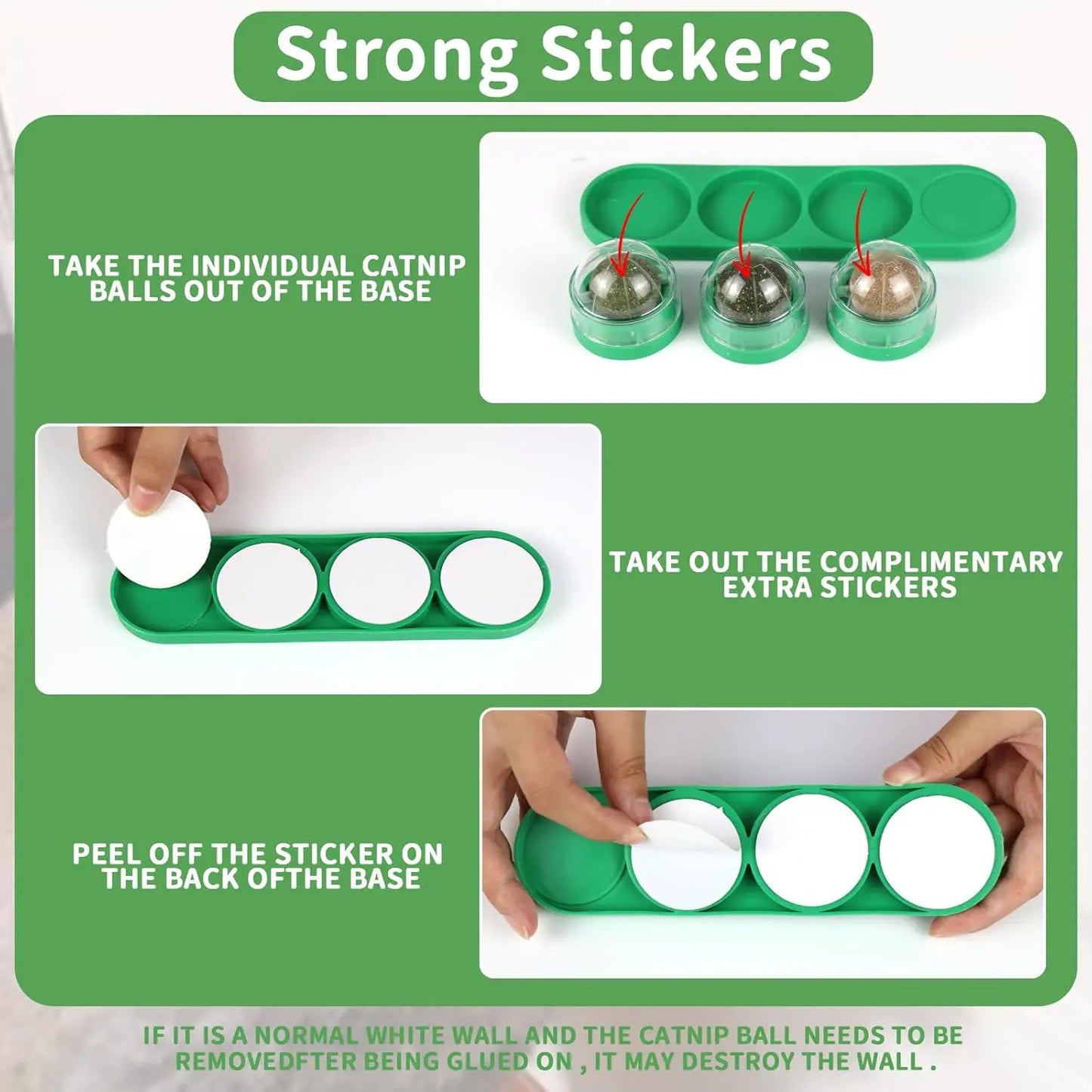Pack de 4 Bolas de Catnip y Silvervine para Gatos | Juguetes Naturales para Limpiar los Dientes, Reducir el Estrés y Estimular el Juego