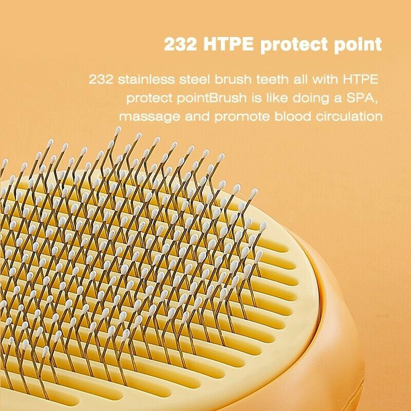 Pet Pumpkin Brush, Pet Grooming Self Cleaning Slicker Brush for Dogs Cats Puppy Rabbit, Cat Brush Grooming Gently Removes Loose Undercoat, Mats Tangled Hair Slicker Brush