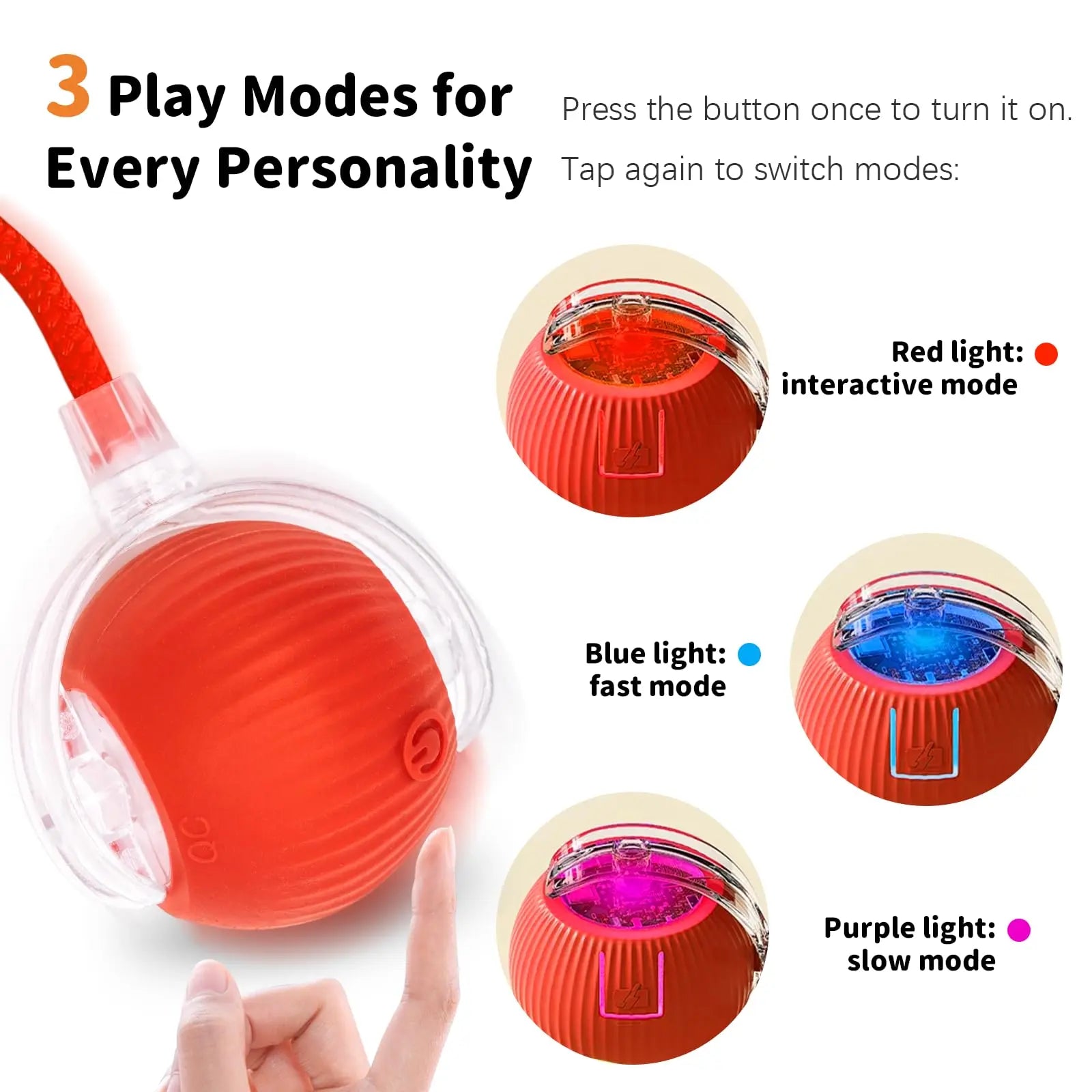 Juguete Interactivo Automático para Perros y Gatos PetPulse | Pelota Inteligente Recargable por USB con Evasión de Obstáculos y Movimiento Automático