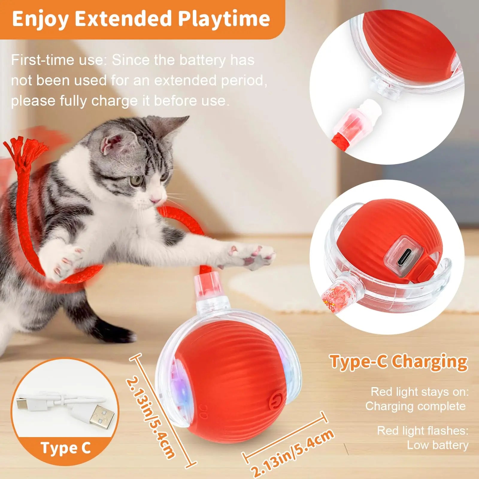 Juguete Interactivo Automático para Perros y Gatos PetPulse | Pelota Inteligente Recargable por USB con Evasión de Obstáculos y Movimiento Automático