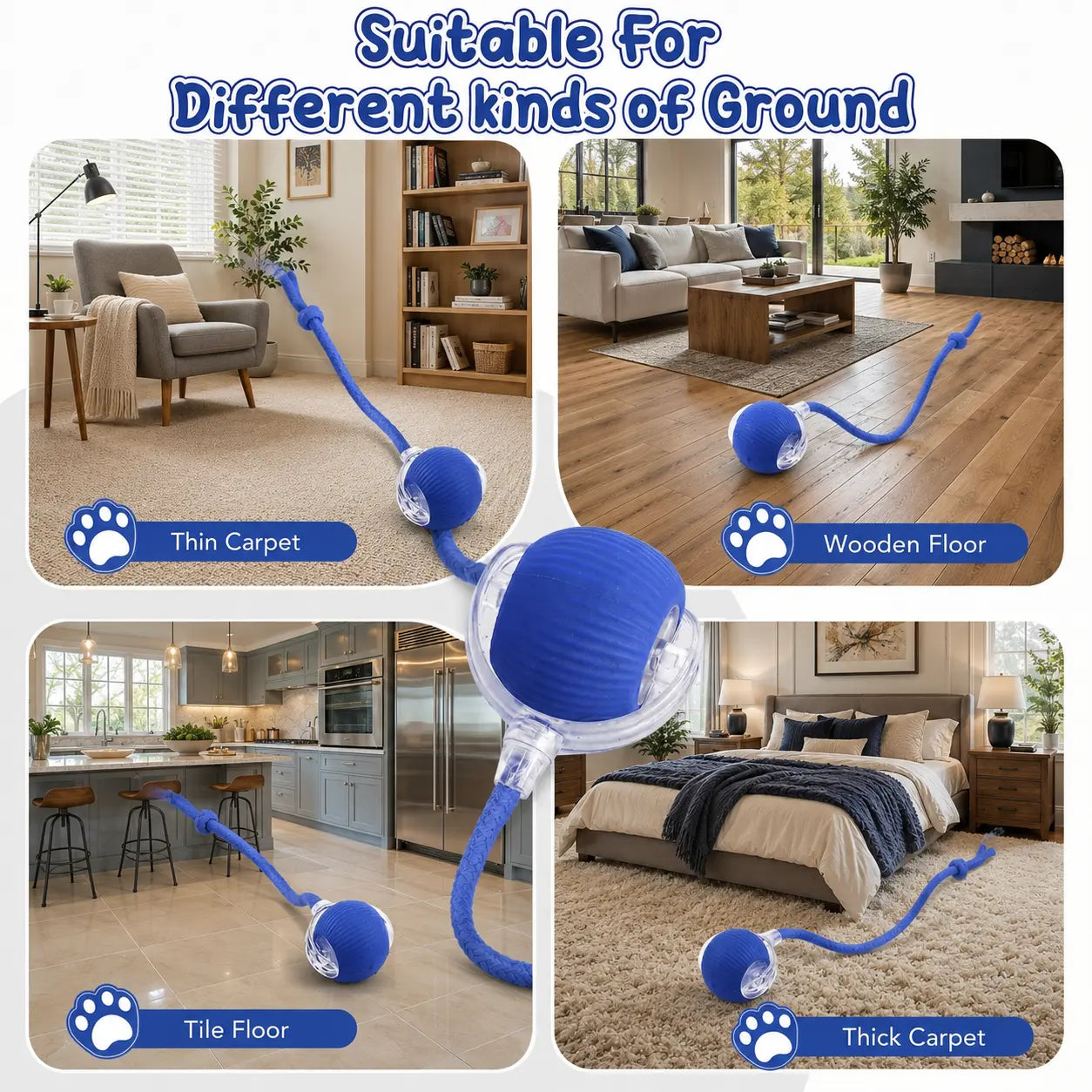 Interactive Cat Toys for Indoor Cats Agility Move Cat Balls Motion Activated Cat Balls for Bored Indoor Cats Play Alone All Day Cat'S Hunting Moment