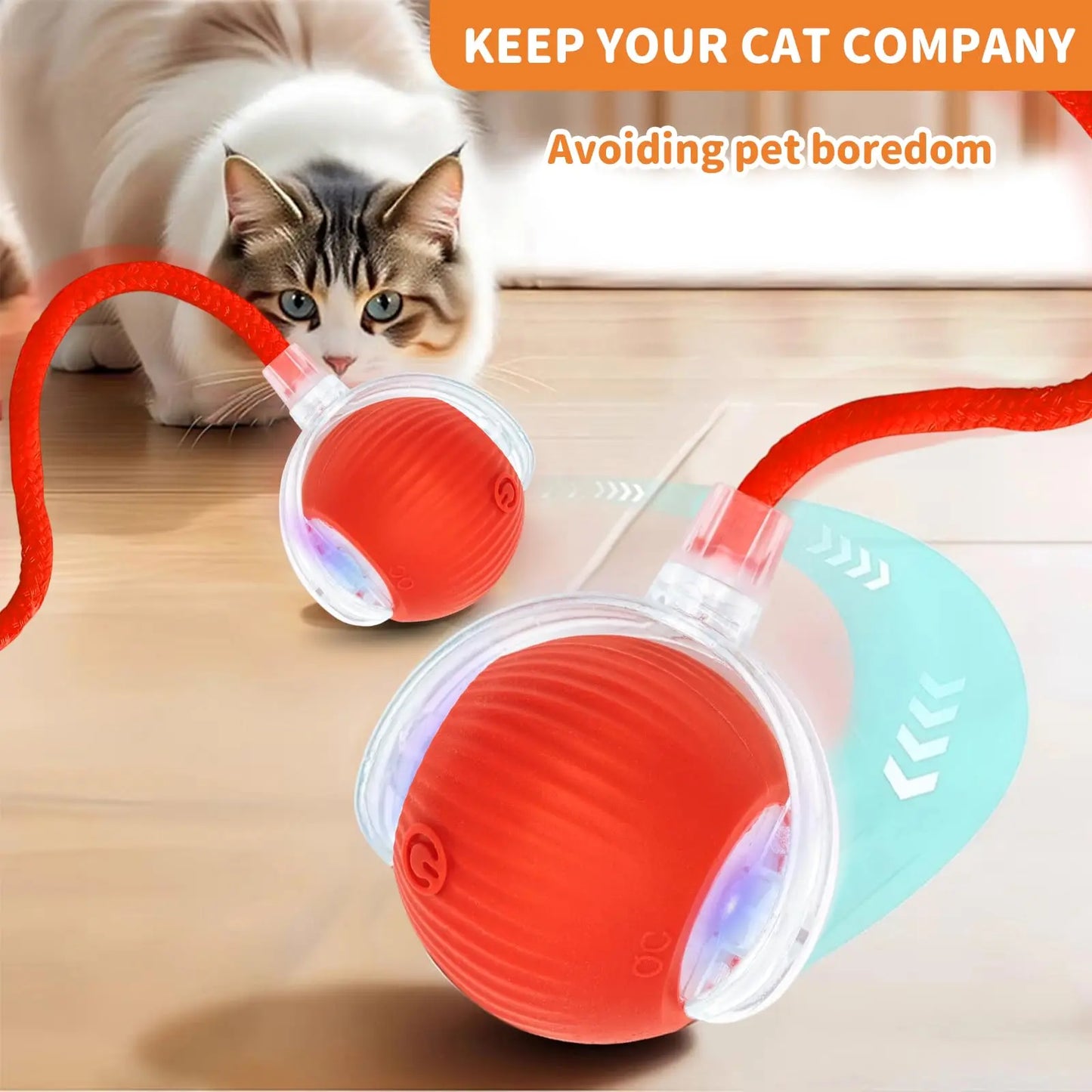 Juguete Interactivo Automático para Perros y Gatos PetPulse | Pelota Inteligente Recargable por USB con Evasión de Obstáculos y Movimiento Automático