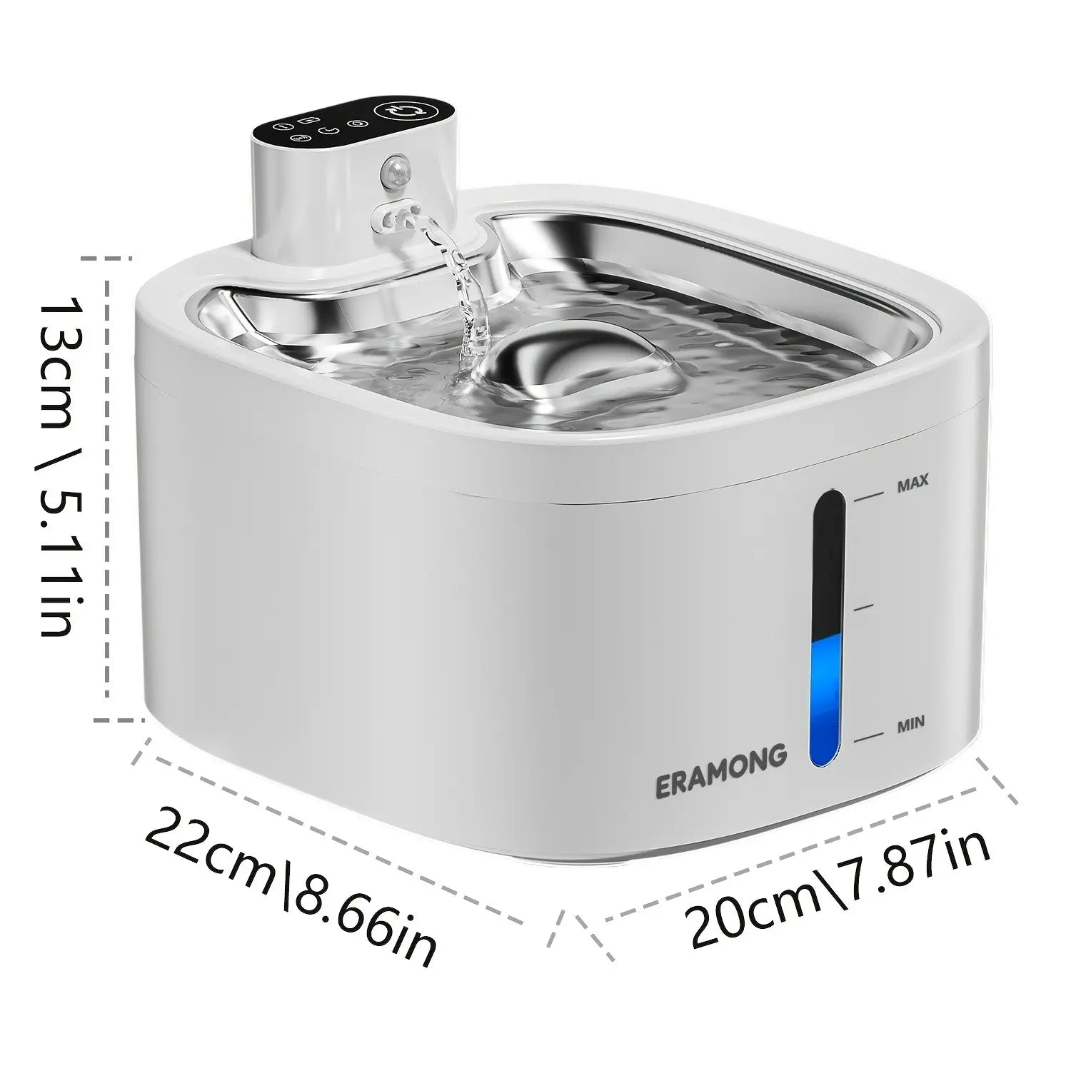 Fuente de Agua Inteligente Inalámbrica para Gatos y Perros | 3,5 L, Recargable por USB, Silenciosa y con Filtrado de Agua