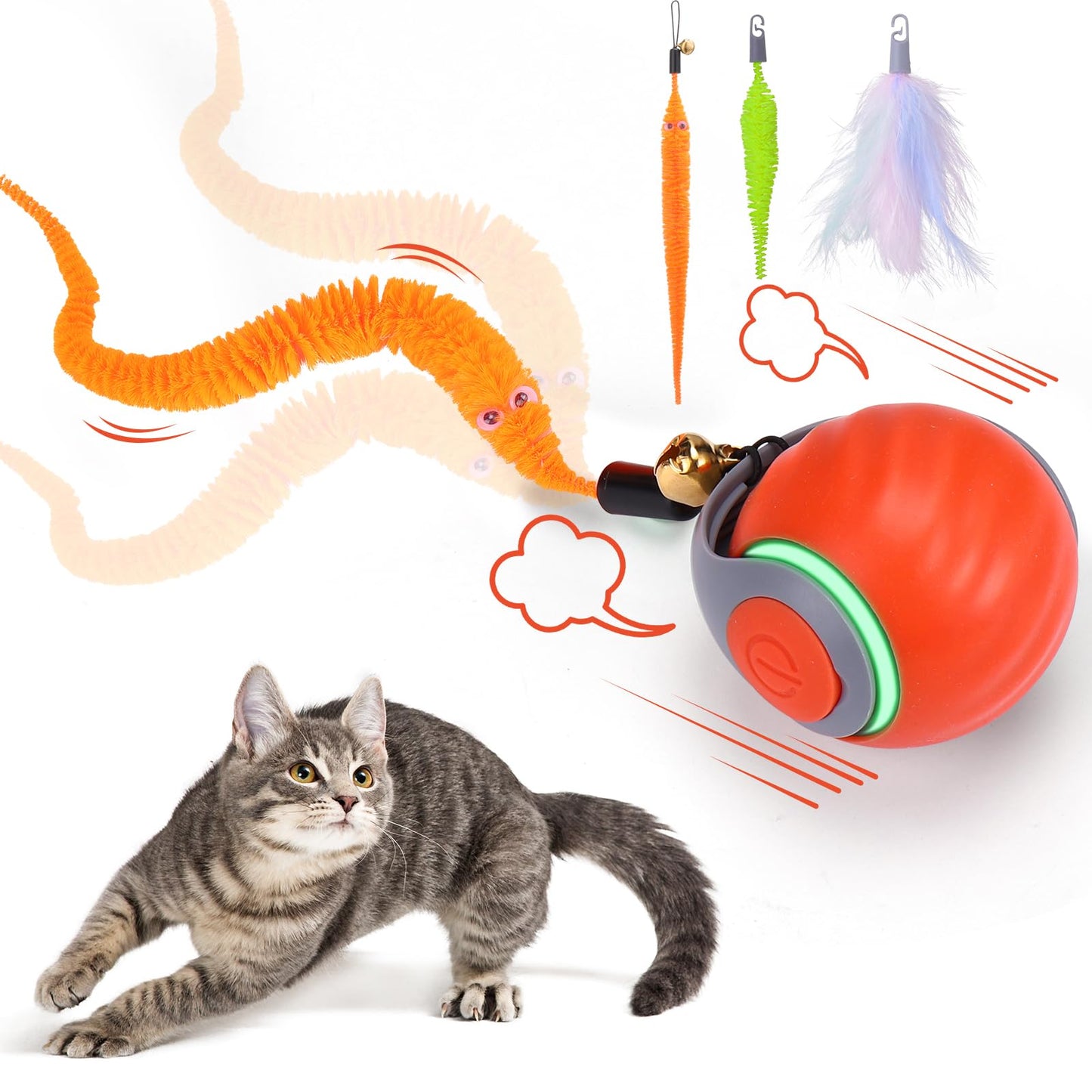 🐾 Pelota Interactiva 360° para Gatos