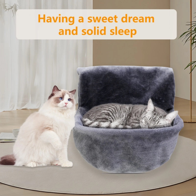 Cat Radiator Bed Warm Winter Basket Faux Fur Kitten Cradle Dog Hammock Puppy Pet